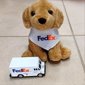FEDEX Express Dog & Matchbox Car NWOT